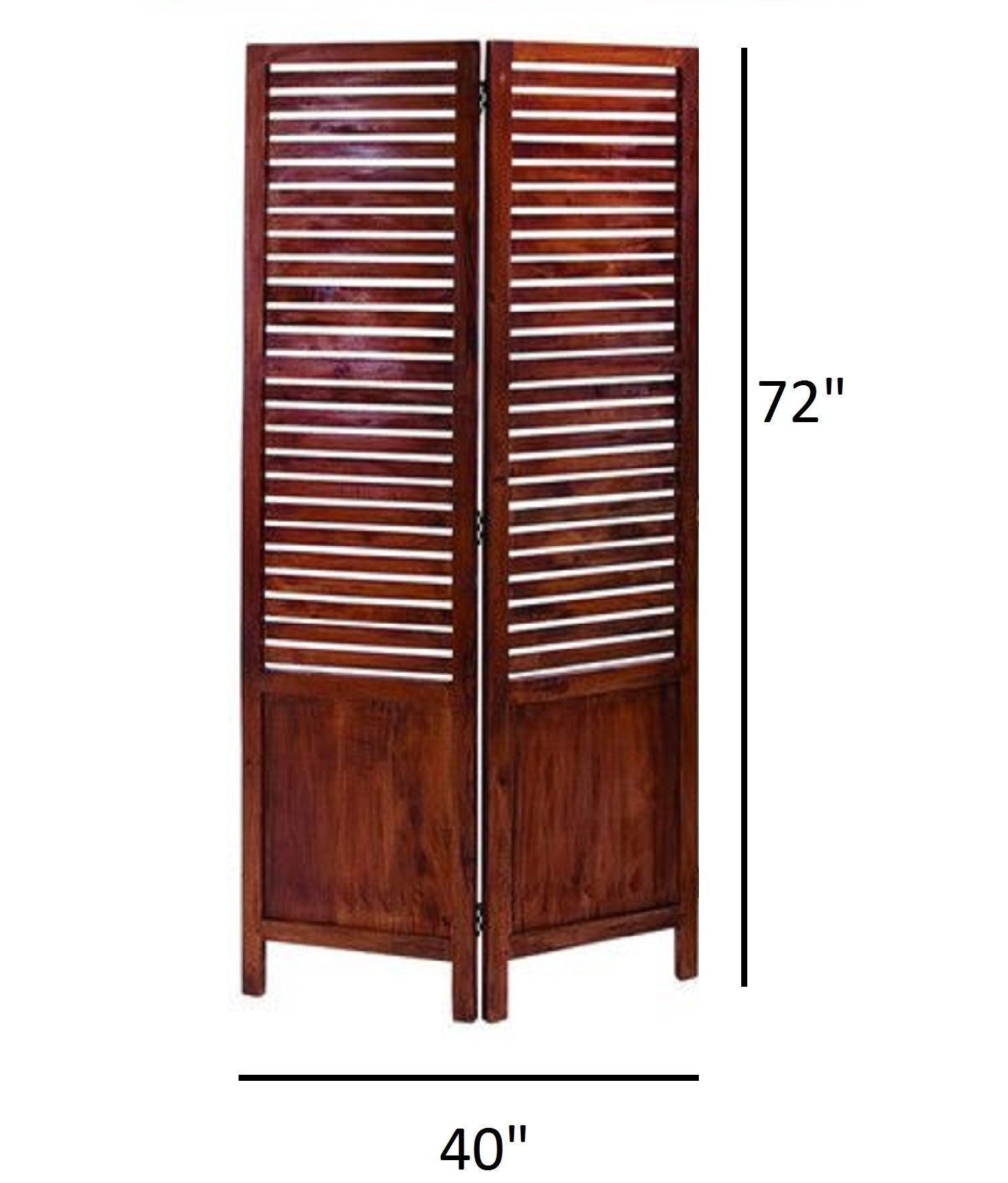 Mango Wood Room Divider with MDF Jali for Elegant Interiors