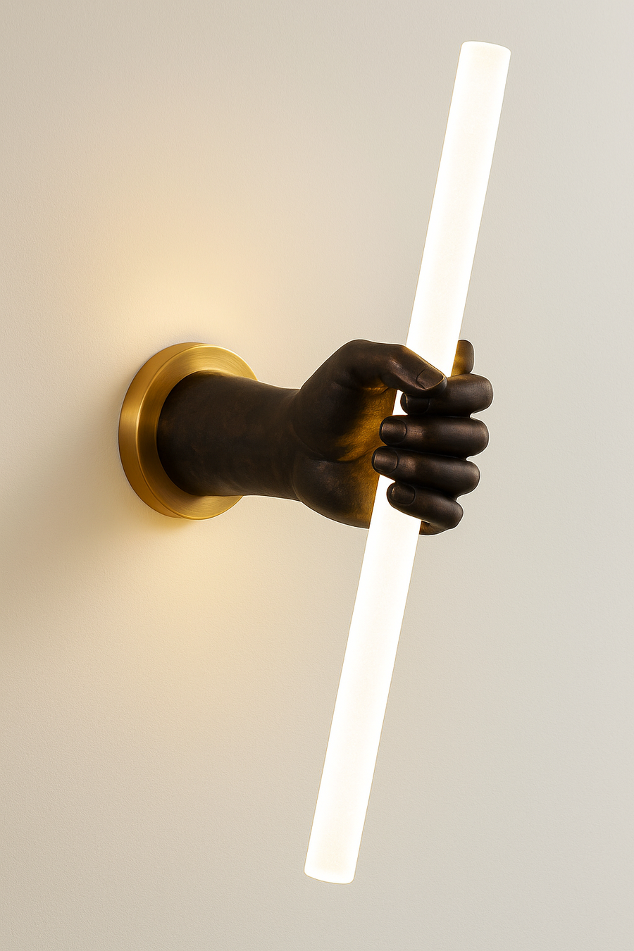 Modern Wall Light with Hand-Holding Tube Design – Creative LED Wall Lamp for Living Room