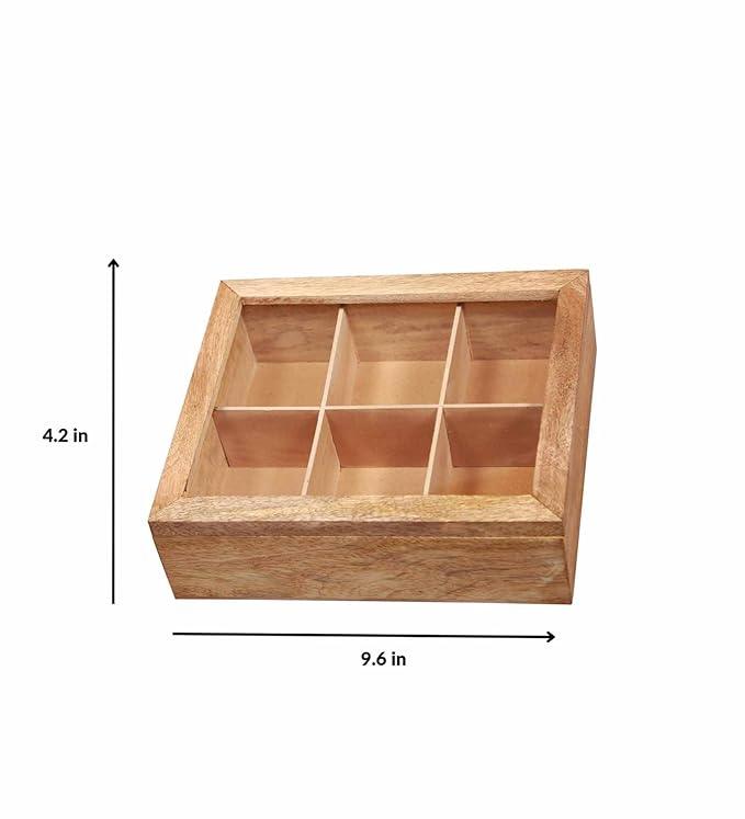 Aachman Wooden Tea Box 9.5 inch long