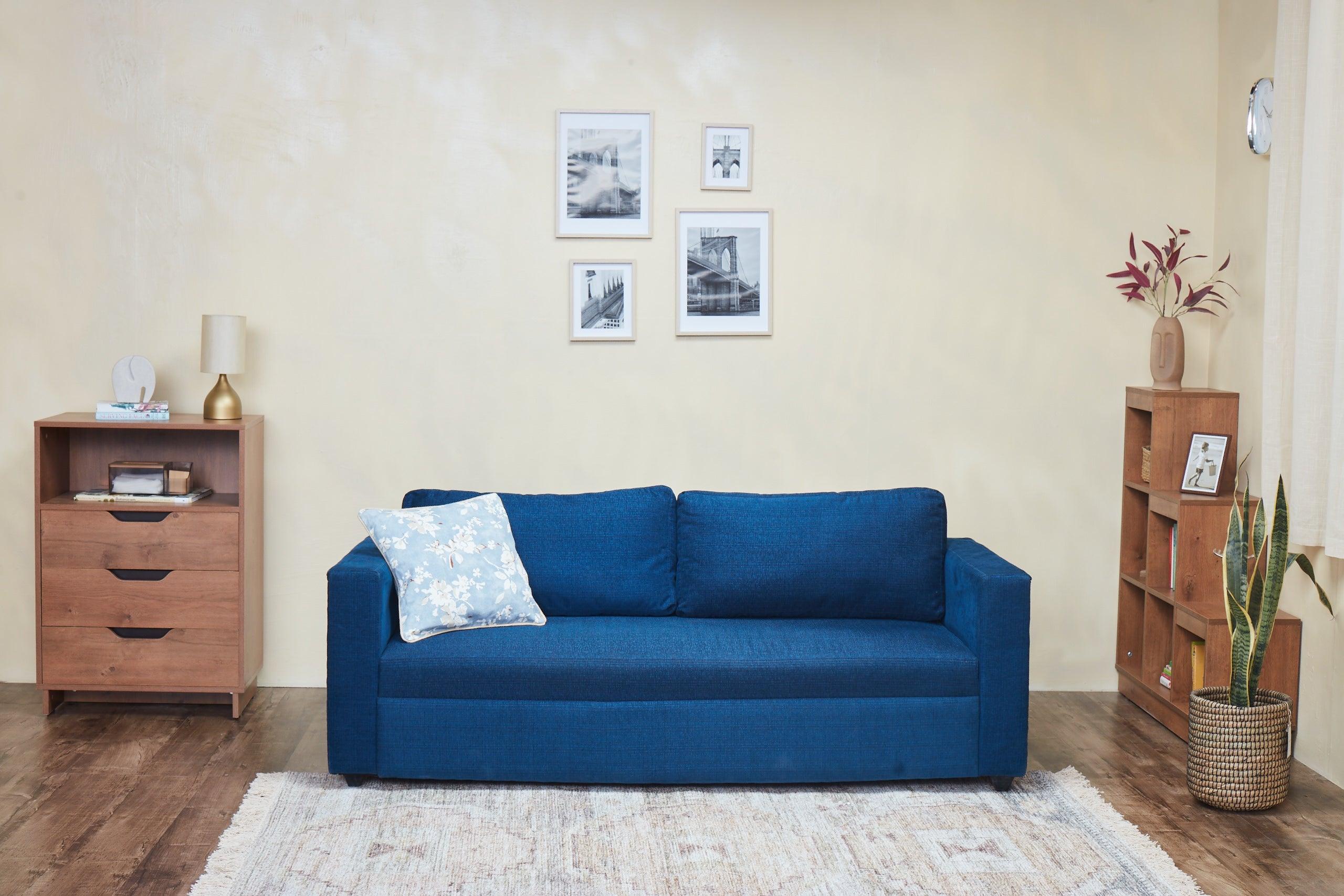 Agatti Fabric Sofa (Blue)