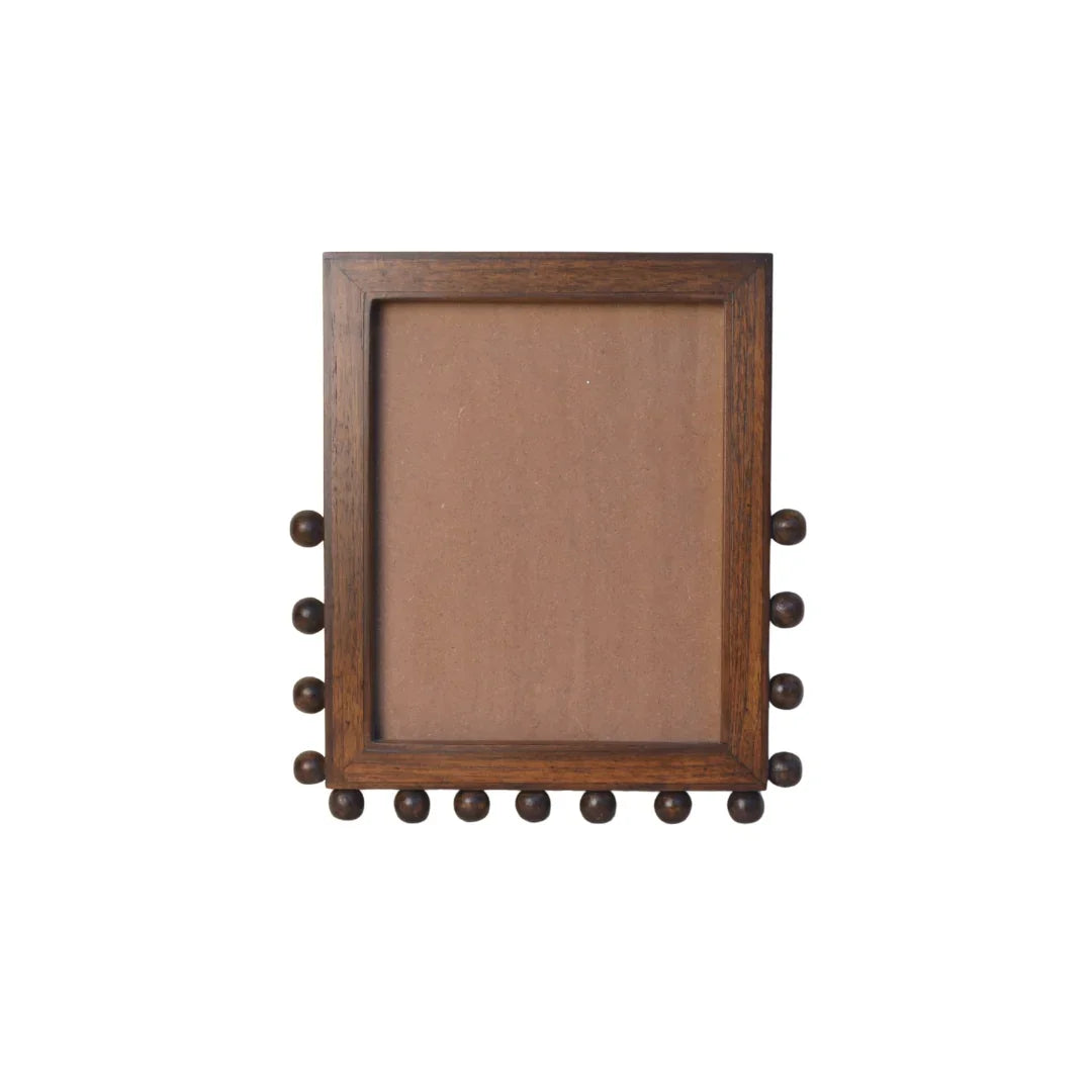 Wadi Teak Wood Photo Frame | Hand-Carved Wooden Picture Frame for Home Décor