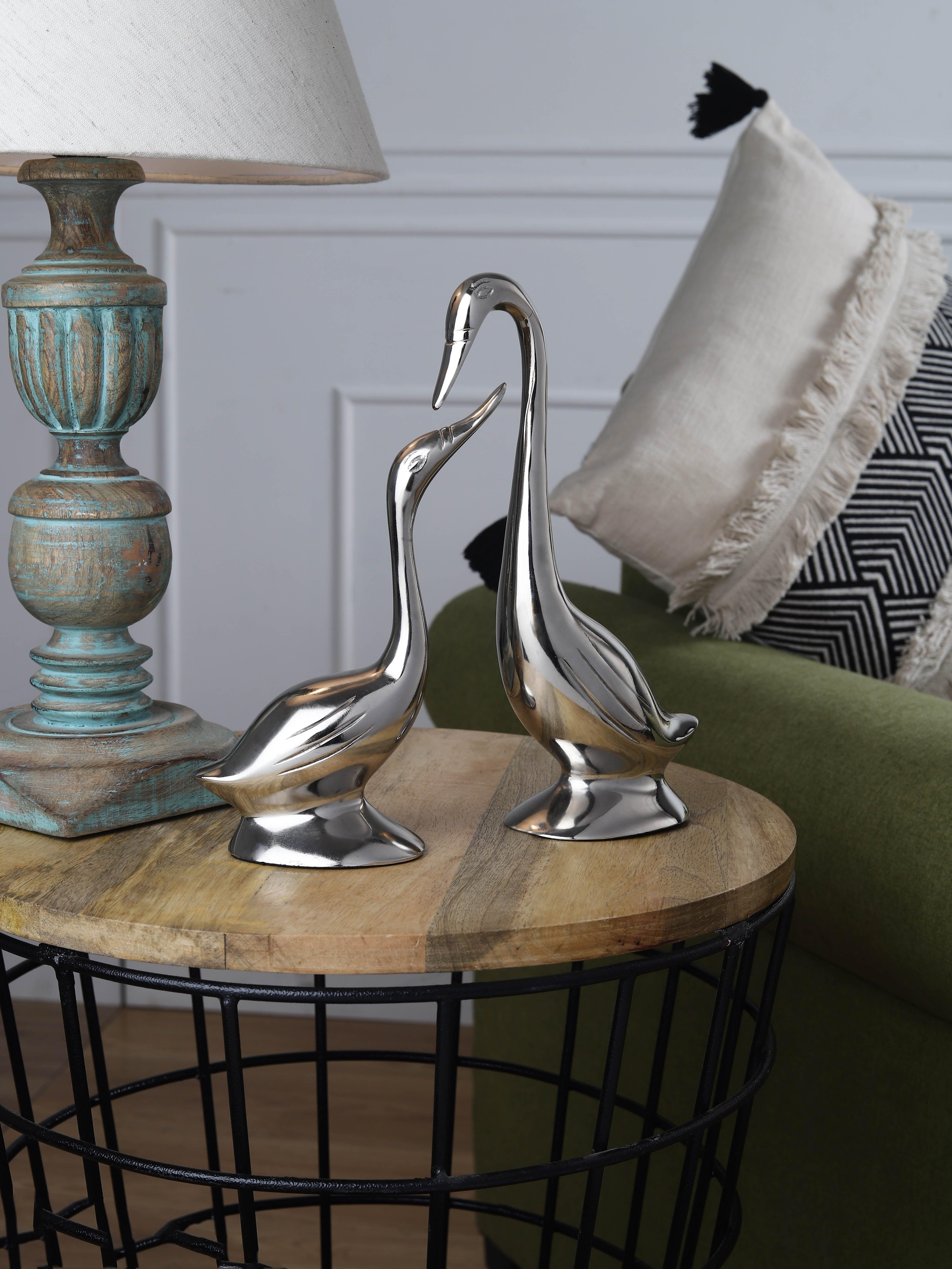 Centrepiece Swan Showpiece for Living Room | Home Decor Item Set of 2