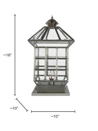 Regal Hut Shaped Beveled Single Outdoor Gate Light