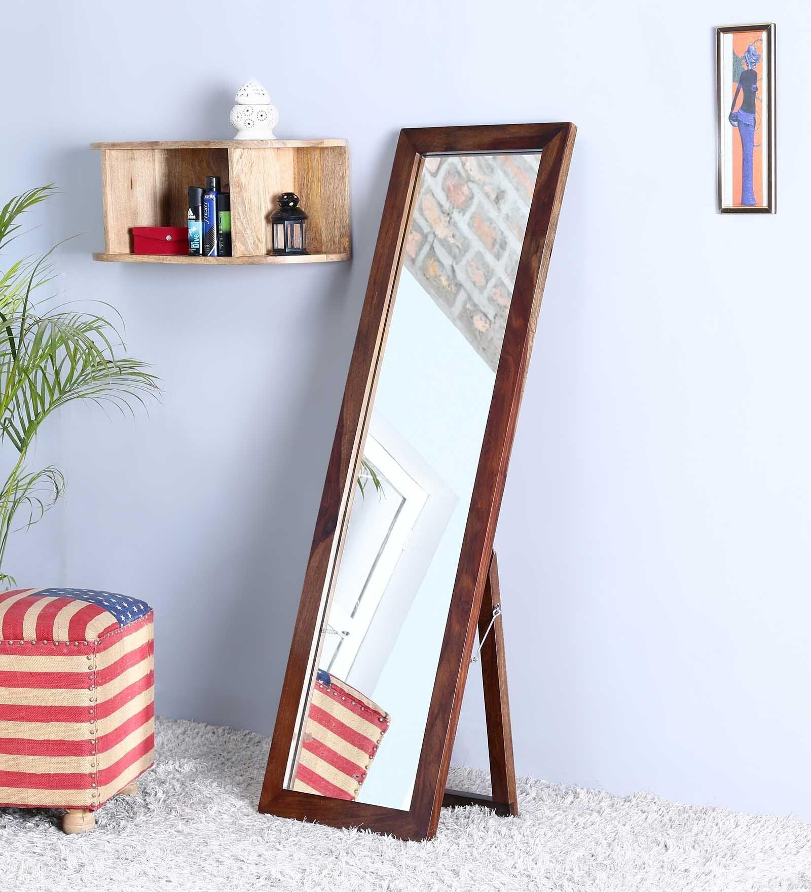 Sheesham Wood Floor Mirror | Full Length Mirror |  Standing Mirror | Bedroom Floor Mirror