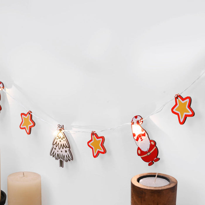 Santa - Christmas Tree Light Bunting