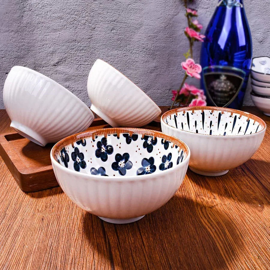 Porcelain Bowls Set, 300 ML Serving Bowls Oven Safe for Dining
