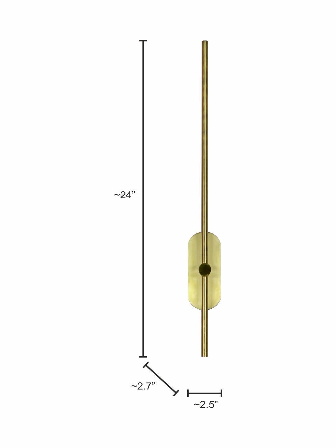 Modern Long Saber Sword like Golden LED Wall Light Lamp