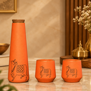 Set of One Kapila Bottle and Two Glass