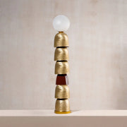 Totem Burgundy Embossed Floor Lamp