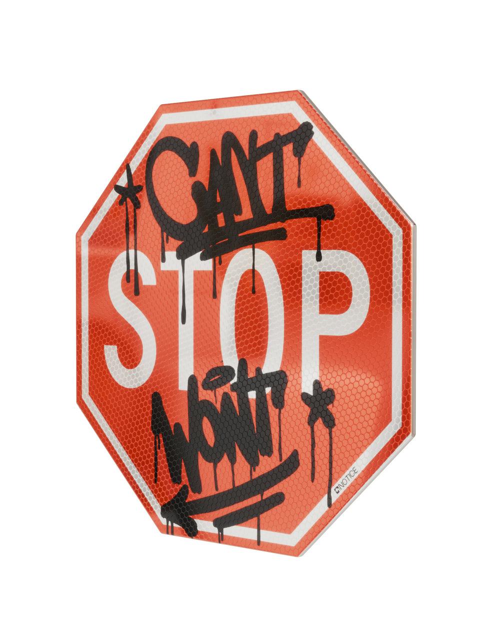 Can’t Stop Won’t Stop Wall Decor Item | Red Stop Sign Wall Art | Bold Rebellious Statement Piece