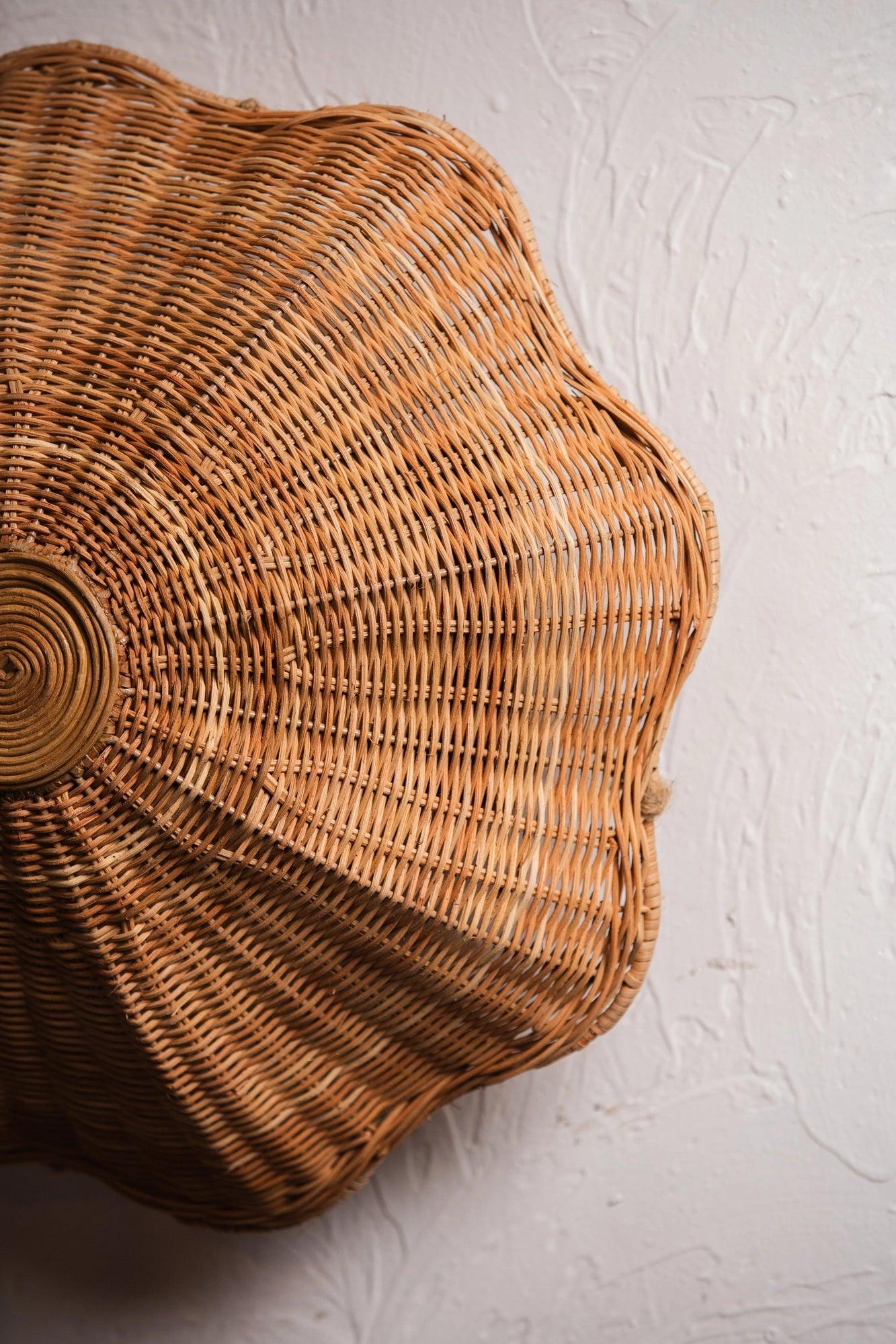Rattan Flower Wall Light