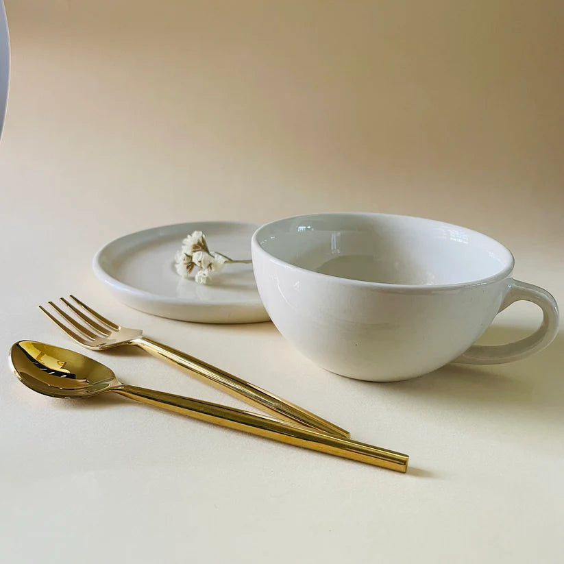 The Blanche Cappucino Cup & Saucer Set (240ml)
