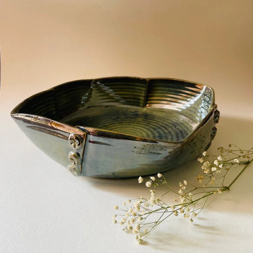 Azure Serenity Serving Bowl | Olive