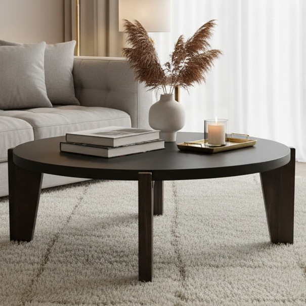 Harleen Solid Mango Wood Coffee Table | Center Table for Living Room | Tea Table