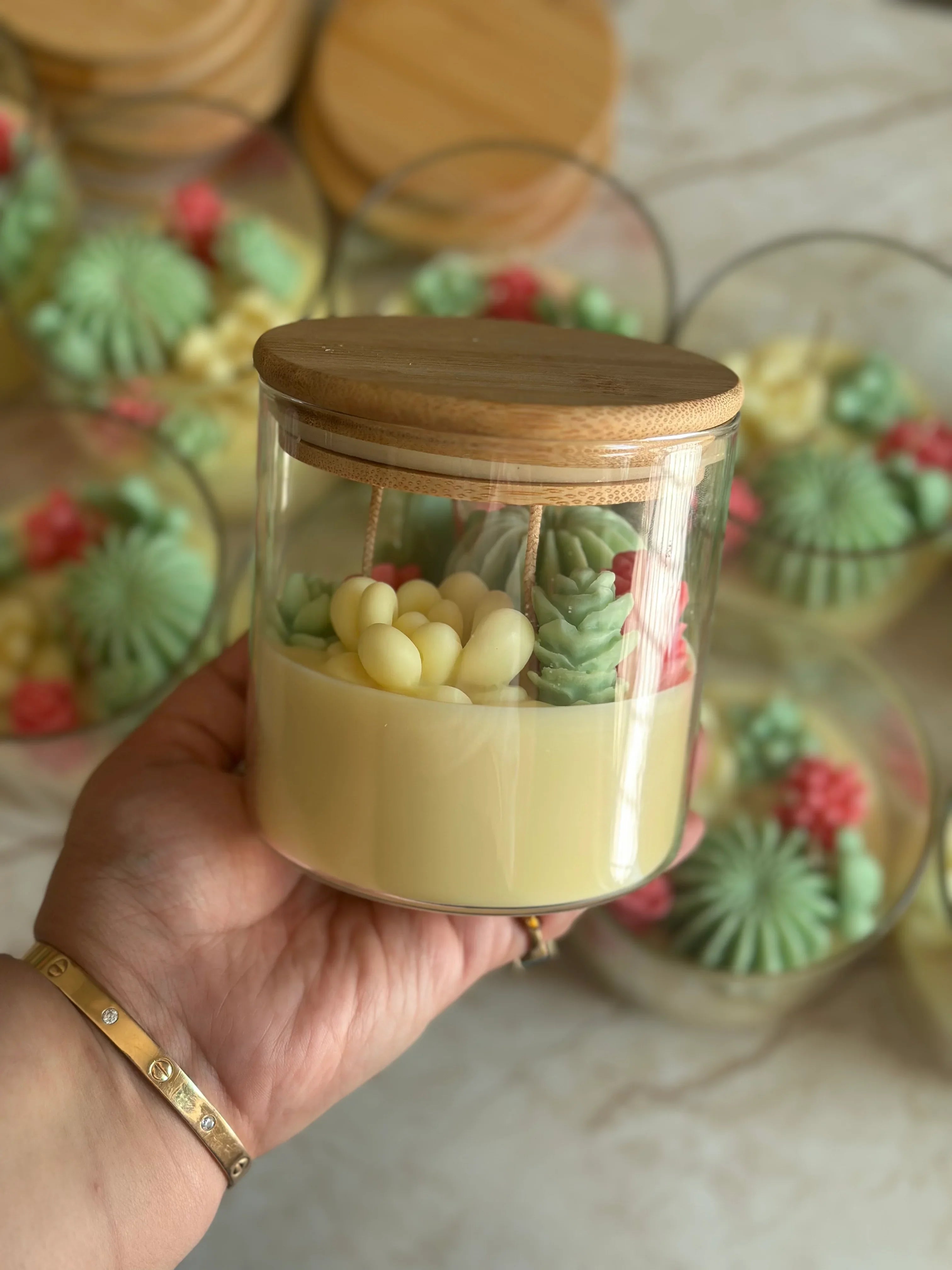 Succulent  Garden Candle