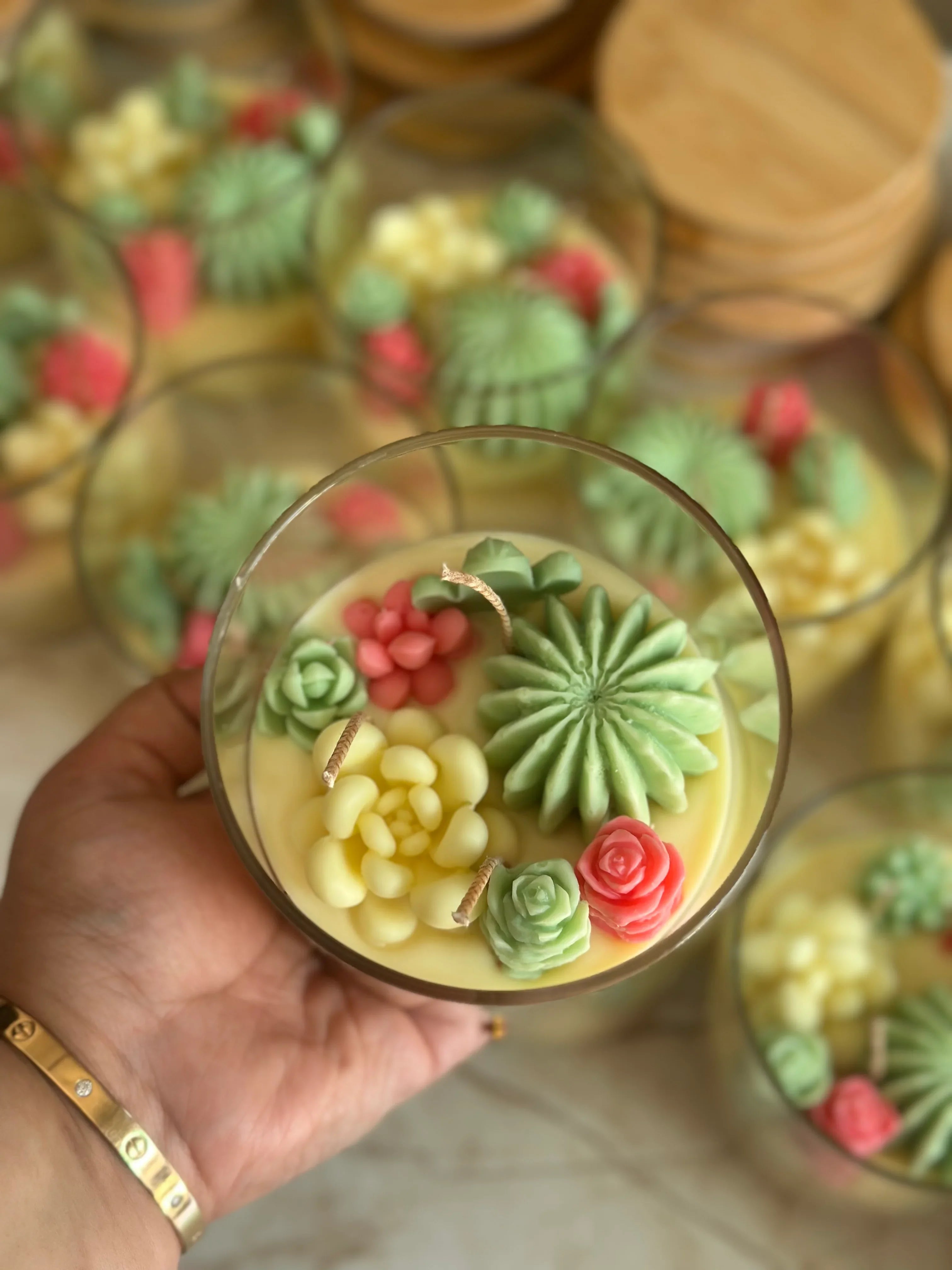 Succulent  Garden Candle