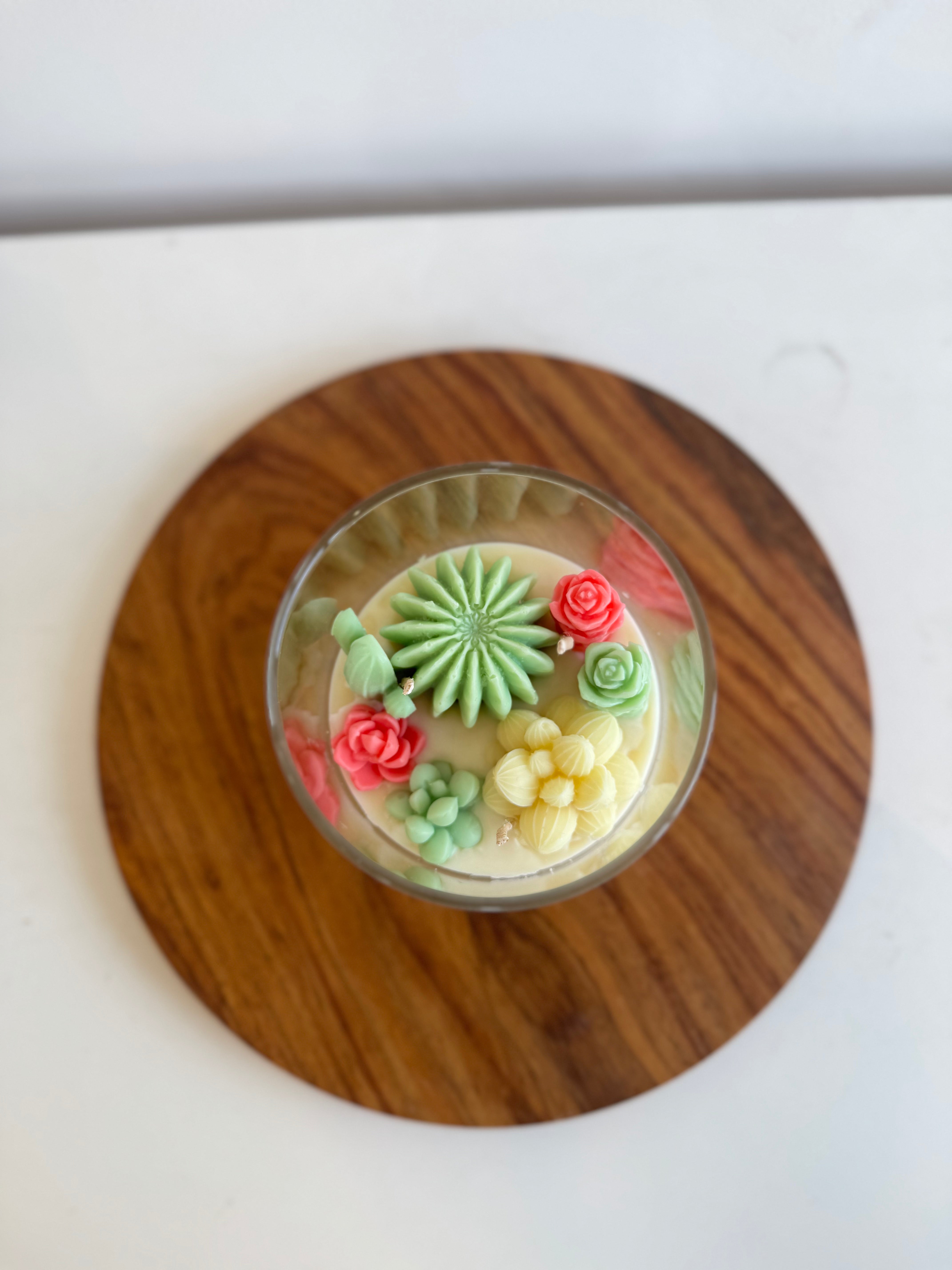 Succulent  Garden Candle