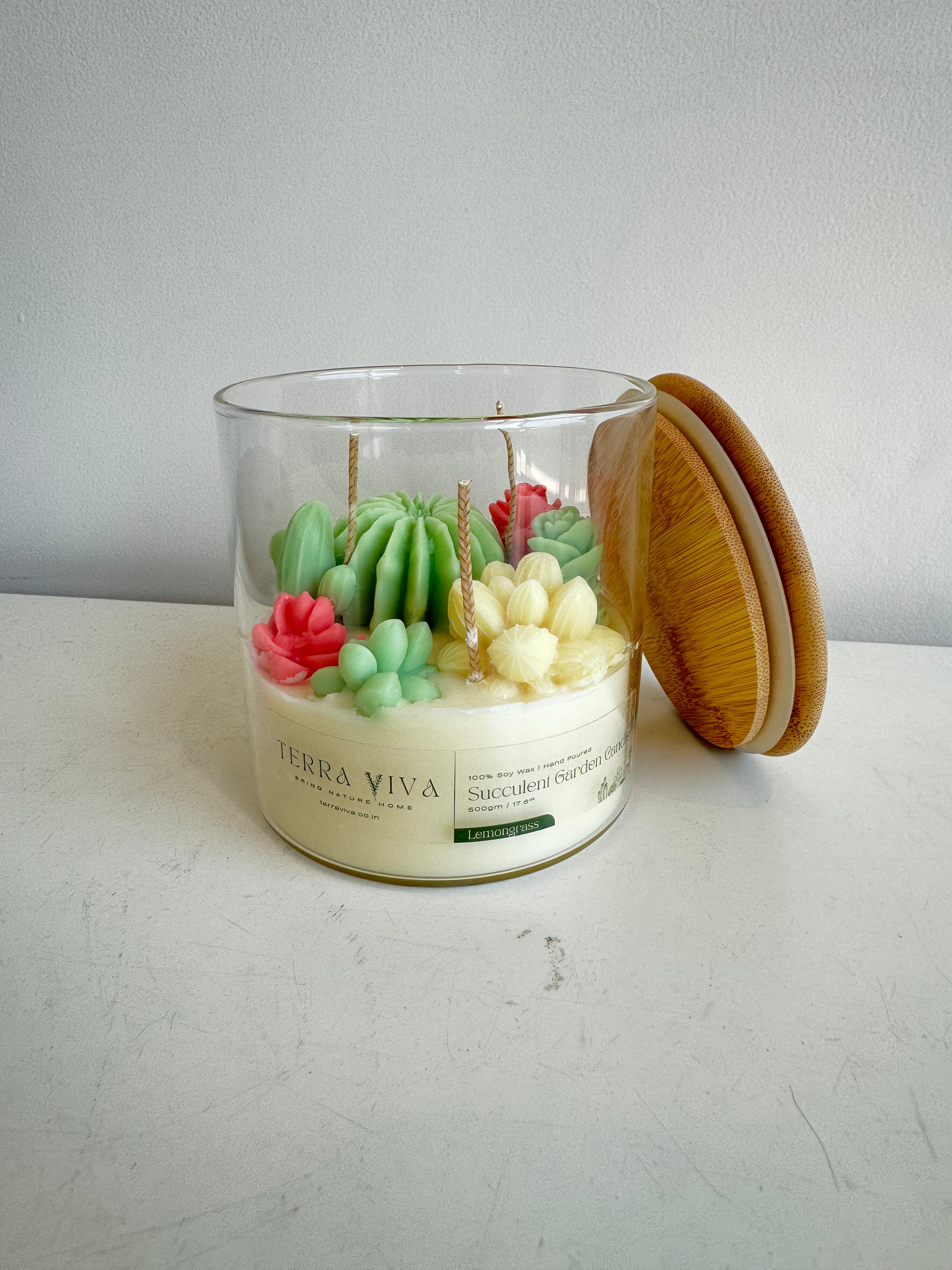 Succulent  Garden Candle
