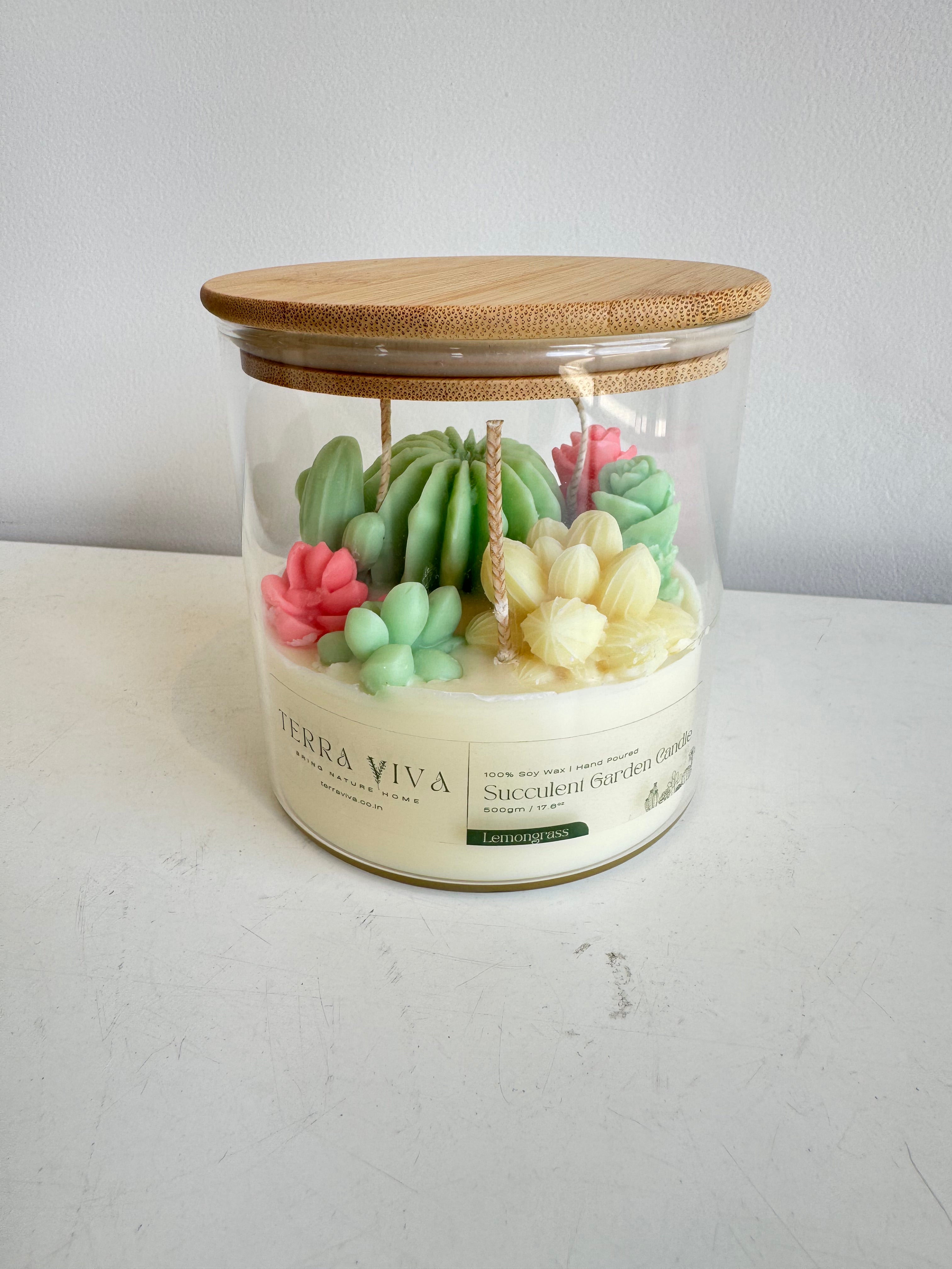 Succulent  Garden Candle