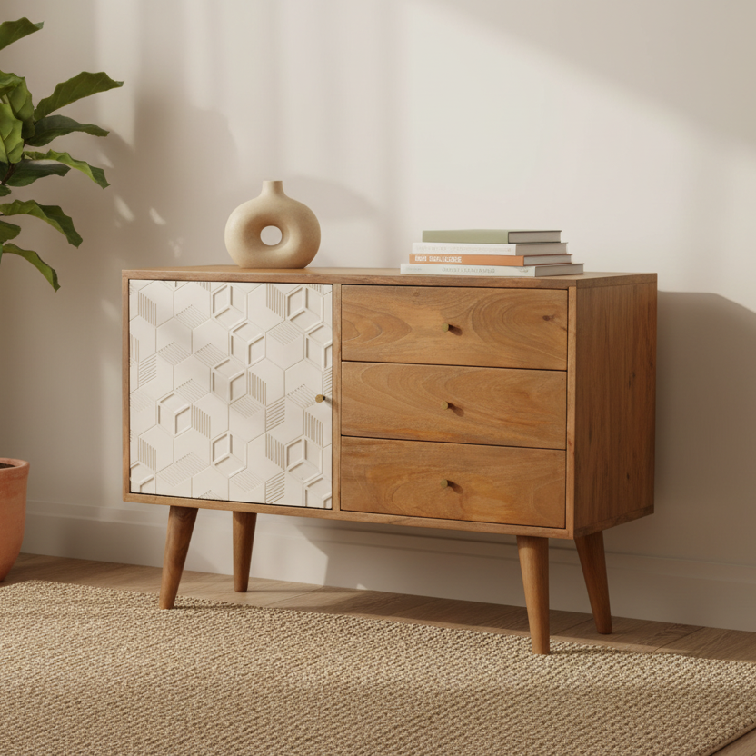 Acadia White Sideboard