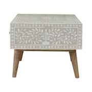 Taupe Floral Bone Coffee Table