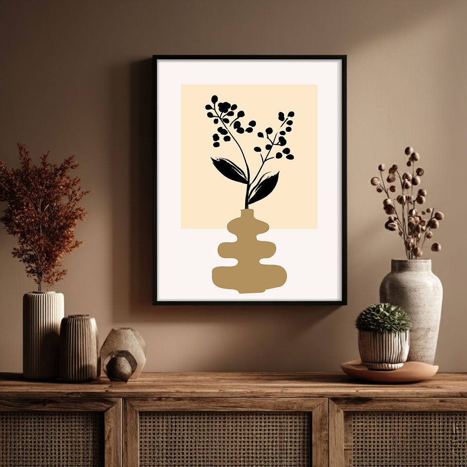 Vase Floral Wall Painting