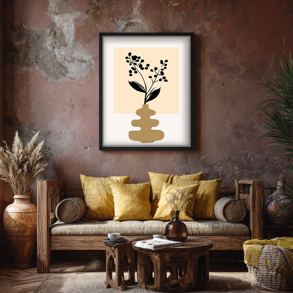 Vase Floral Wall Painting