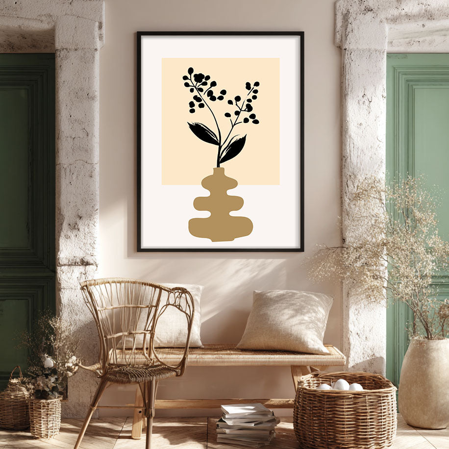Vase Floral Wall Painting
