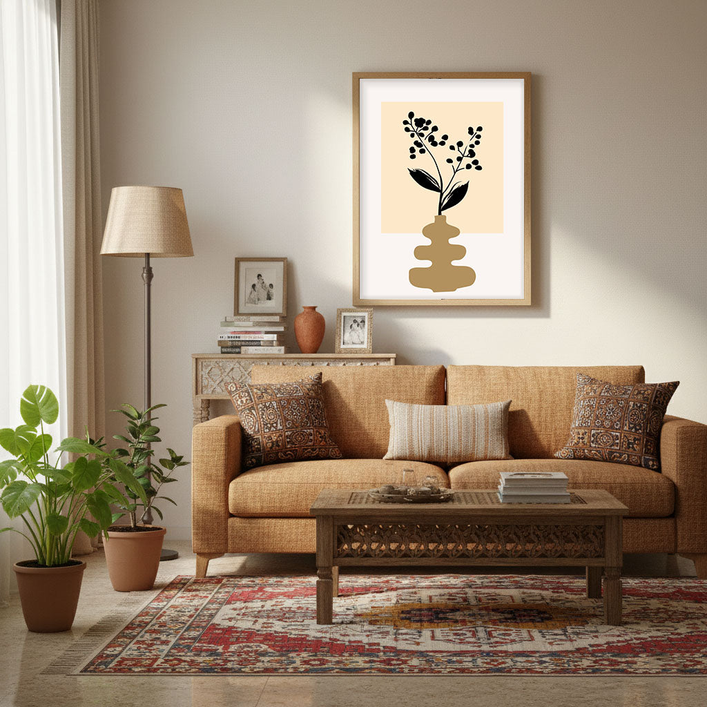 Vase Floral Wall Painting