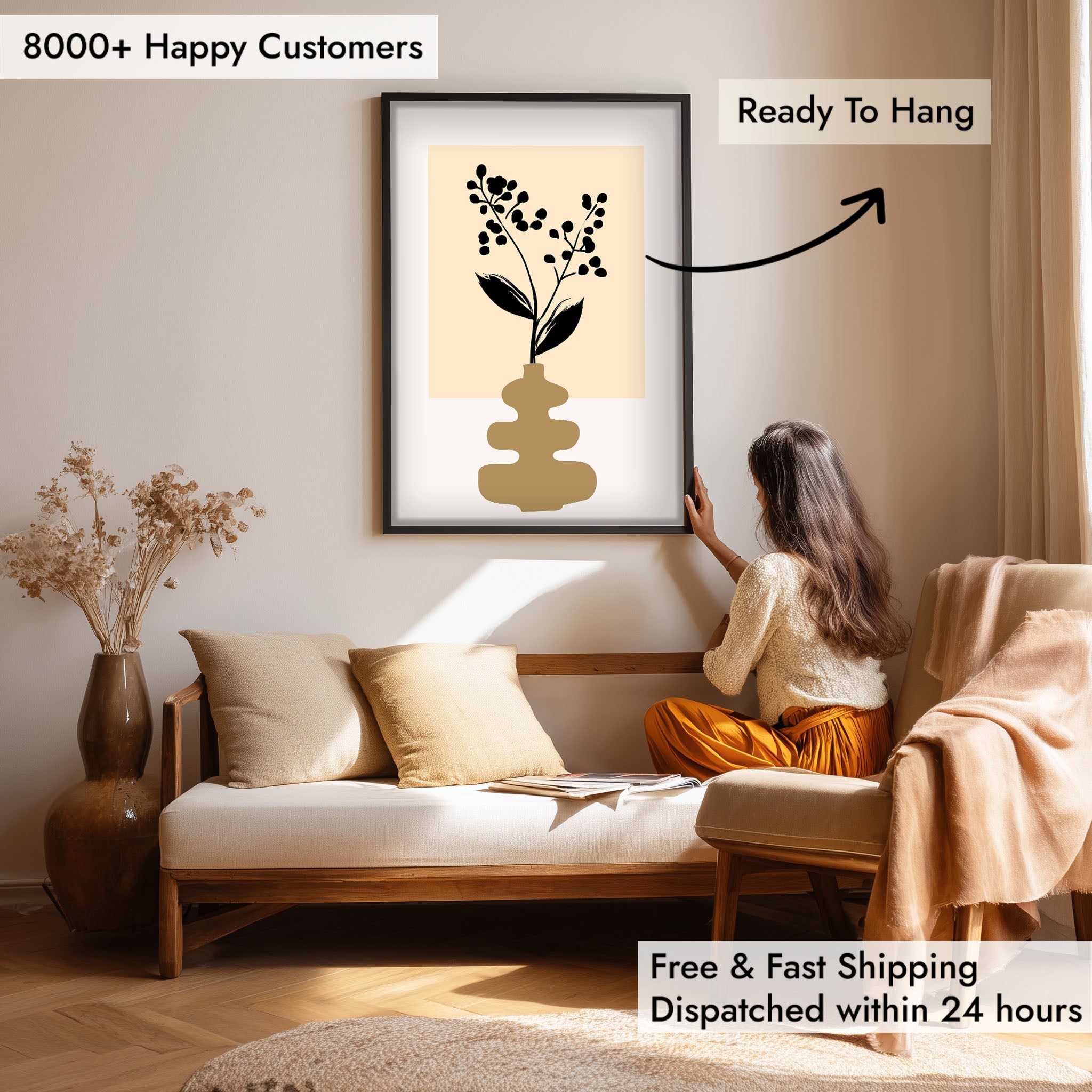 Vase Floral Wall Painting