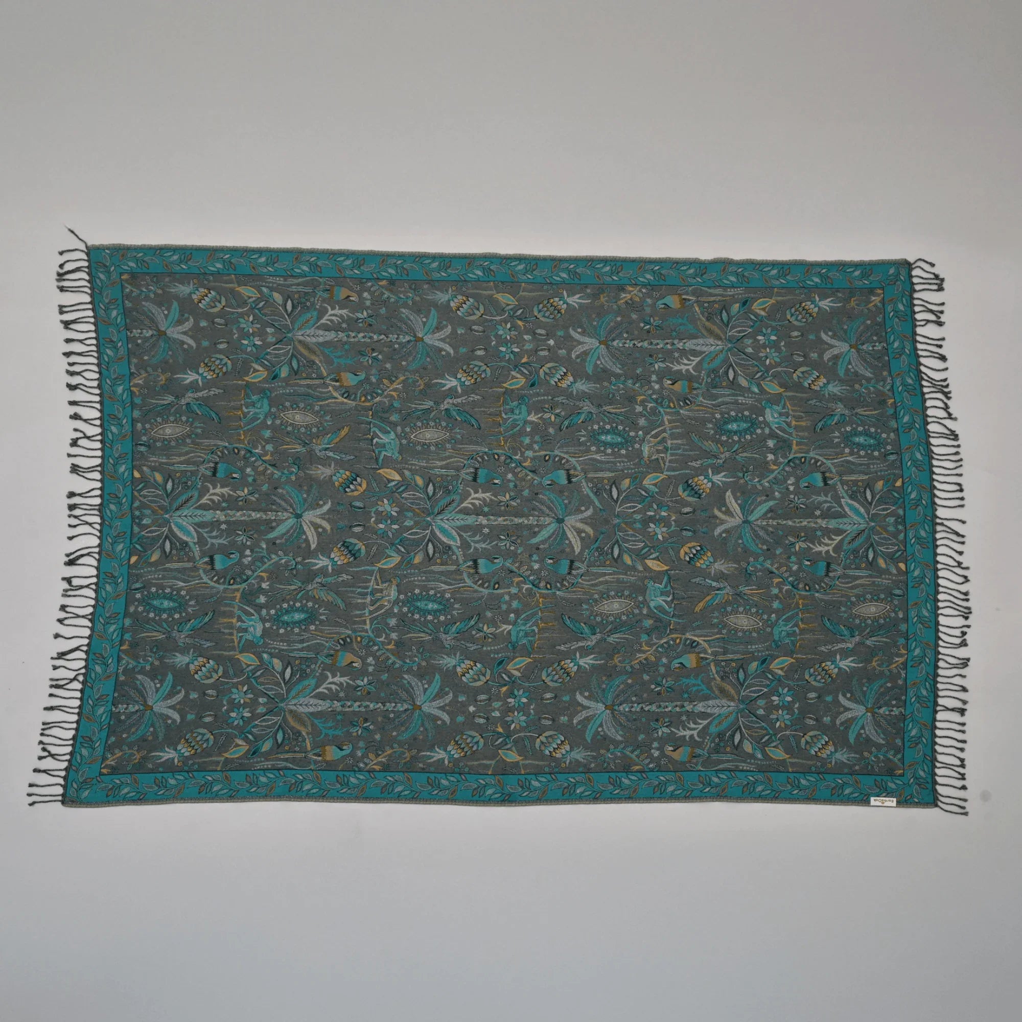 Songs of Nature Pure Cotton & Woollen Throw Blanket | Luxury Living Room & Bedroom Decor