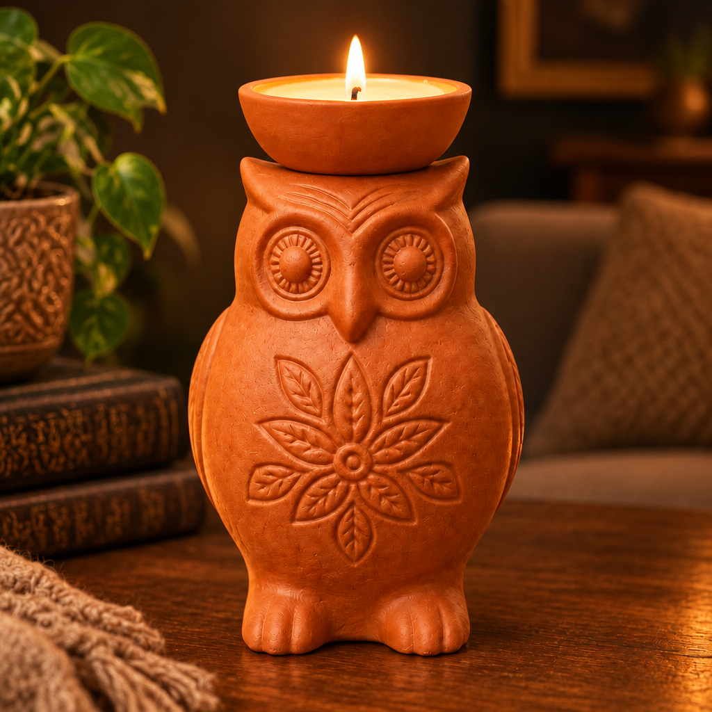 Owl Candle
