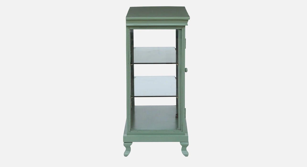 Metal & Glass Wood Cabinet