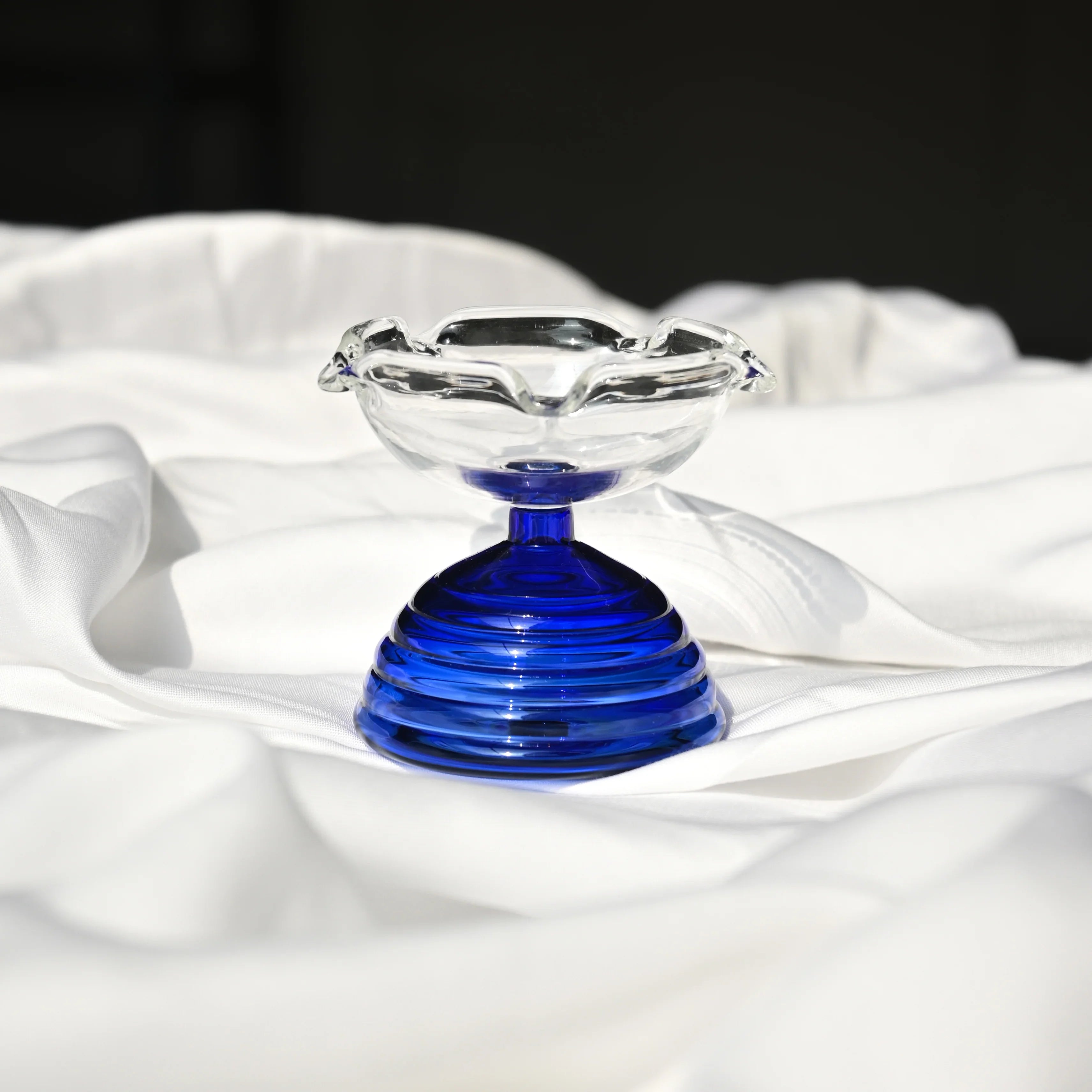 Blue Glass Diya