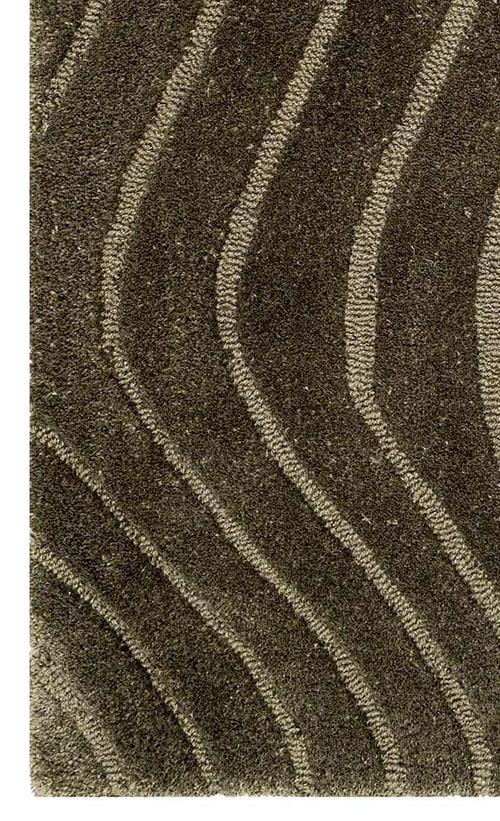 Moss Textured Handcrafted Designer Rug – 100% Wool