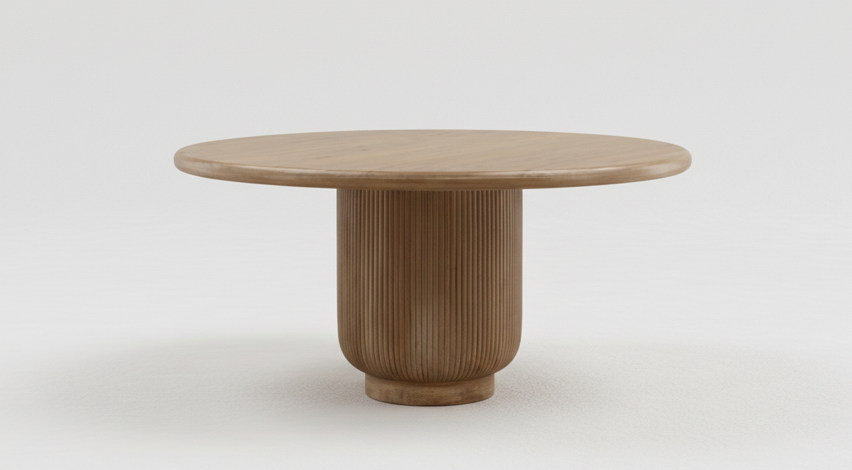 Barrel Base Table | Mango Wood