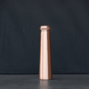 Antique Copper Curved Bottle | Light Brown Thermos For Home & Office