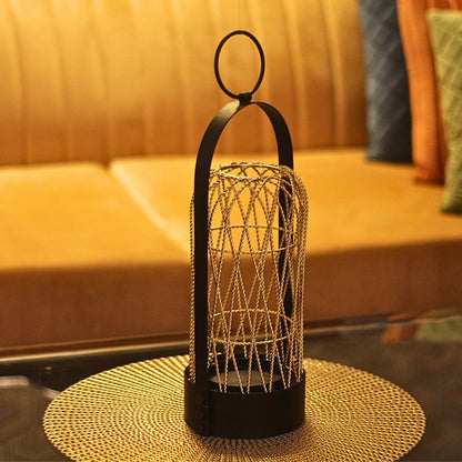 Pinjore Lantern | Black and Gold