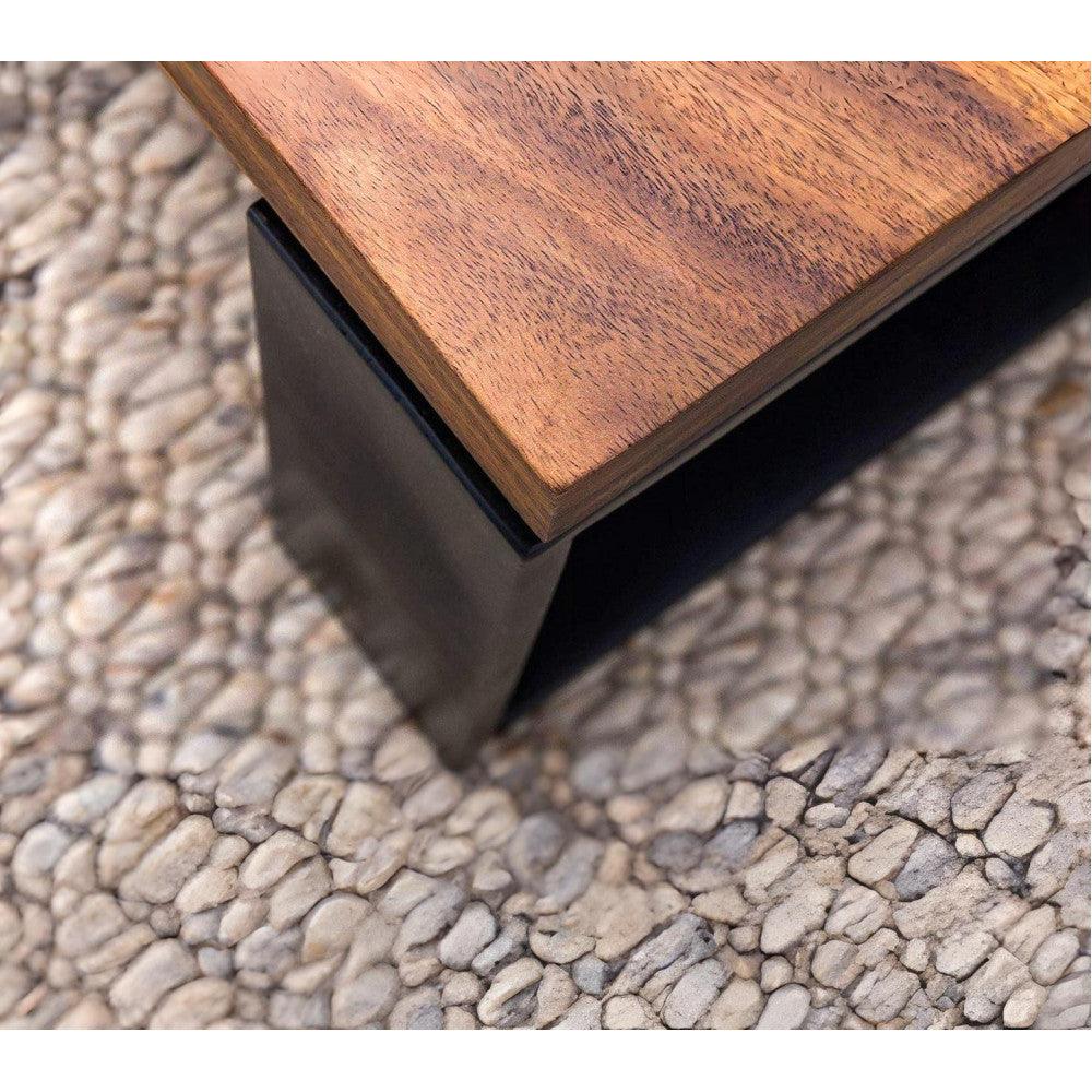 Solid Sheesham Wood Coffee Table | Modern Center Table for Living Room