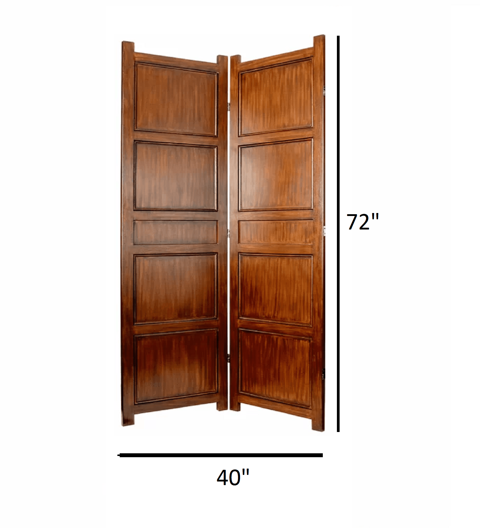 Folding Room Partition with Mango Wood & MDF Jali