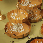 Handcrafted Two-Tier Metal Flower-Shaped Urli Stand