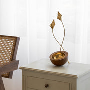 Calla Lily Bowl | Brass And Wood