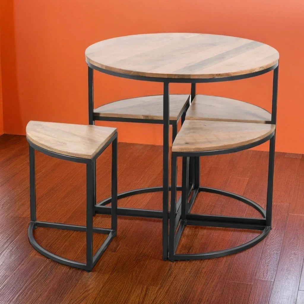 Vianna Coffee Table for Living Room with 4 seating | Mango Wood Tea Table