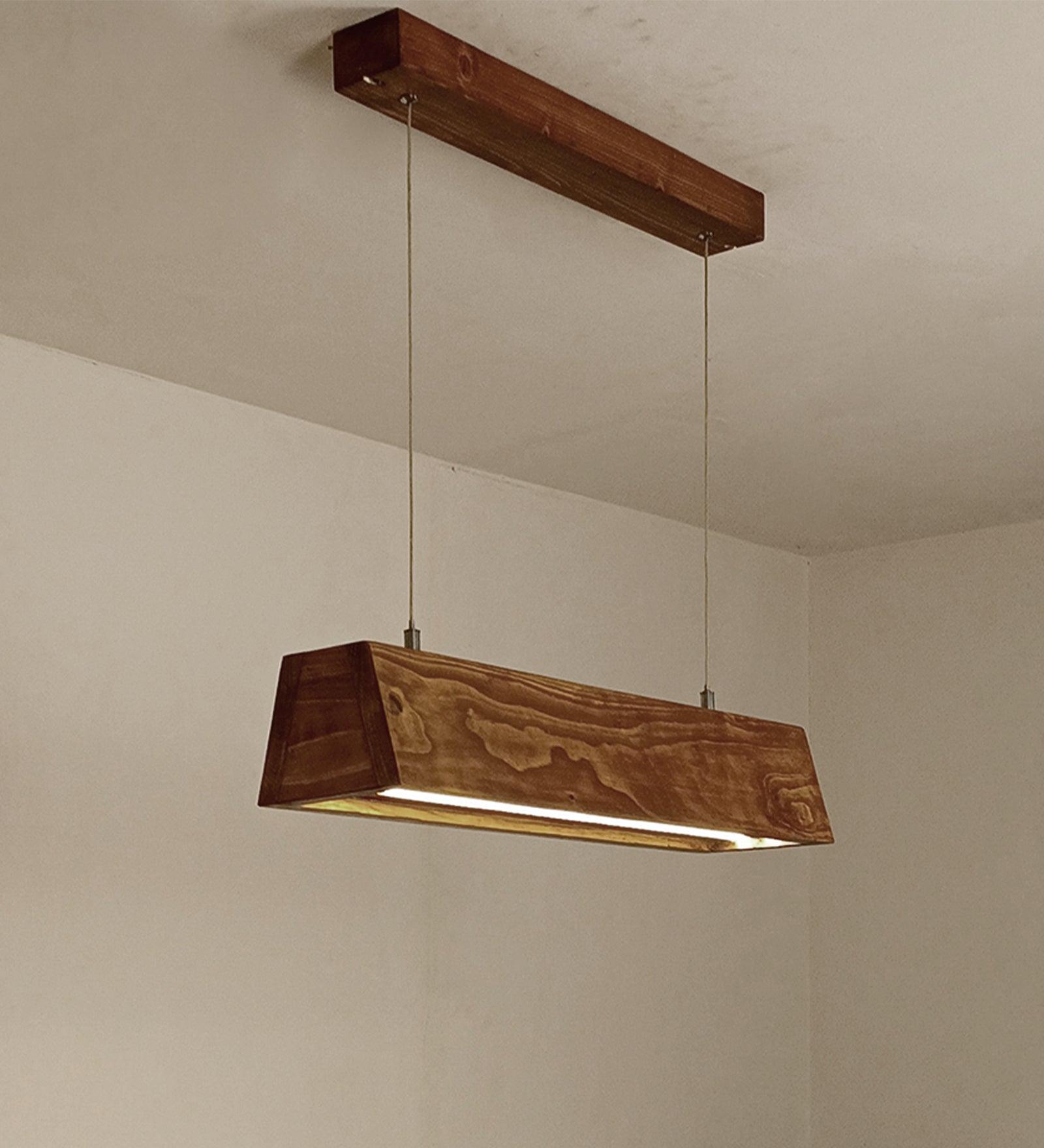 Sirius 24 Brown Wooden LED Hanging Lamp