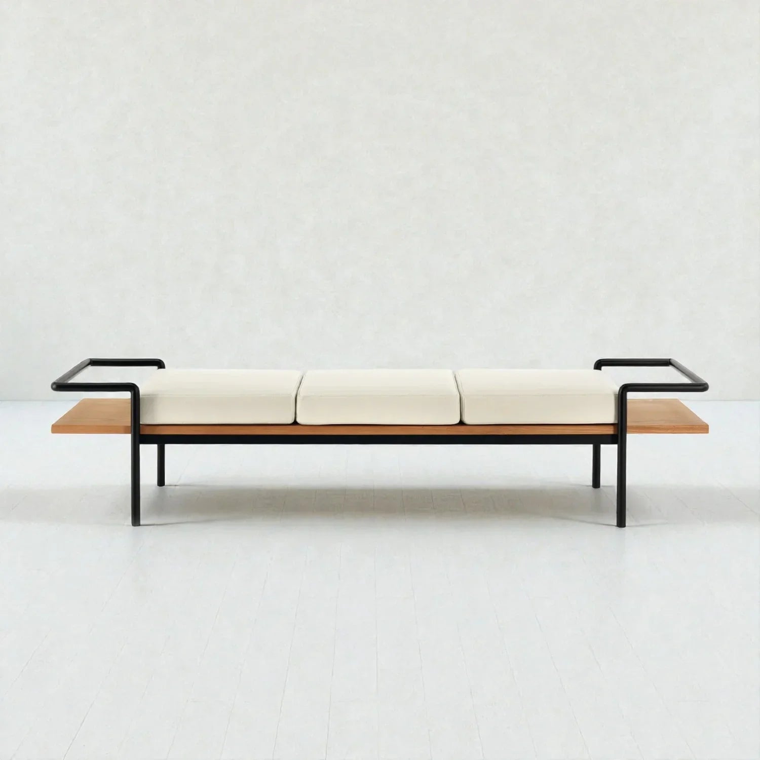 Arqelon Metal Bench With Fabric Upholstery Bench