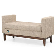 Stellar Ottoman Sofa | Teak Wood 1-Seater Sofa