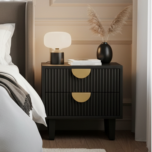 Ringo Wooden Bedside Table with Drawer | Night Stand & End Table Organiser