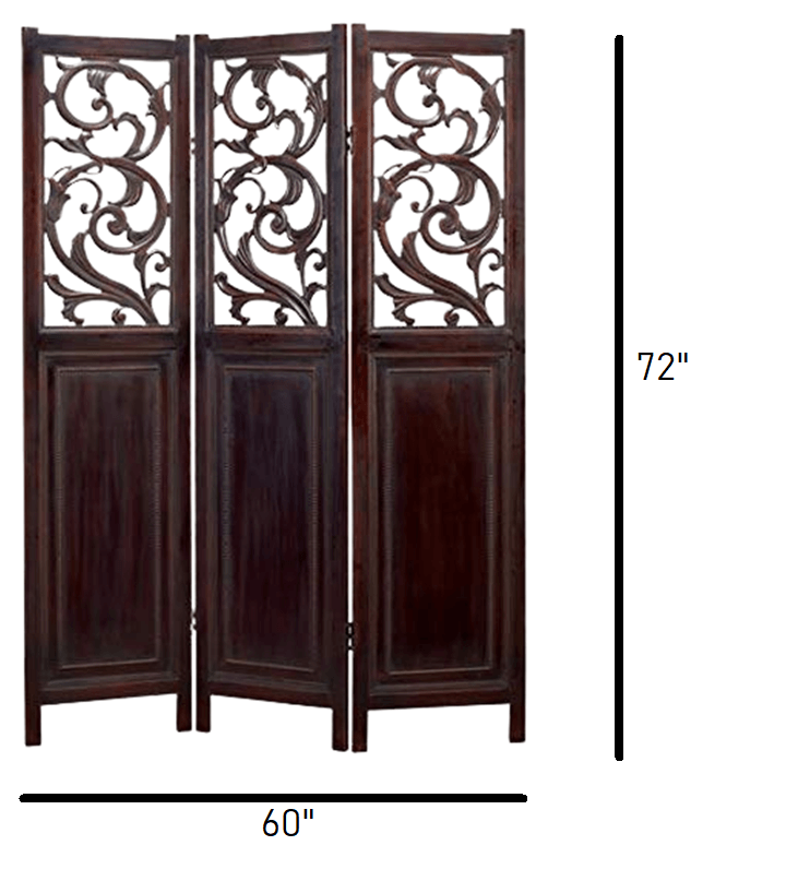 Mango Wood Frame & MDF Jali Folding Room Separator