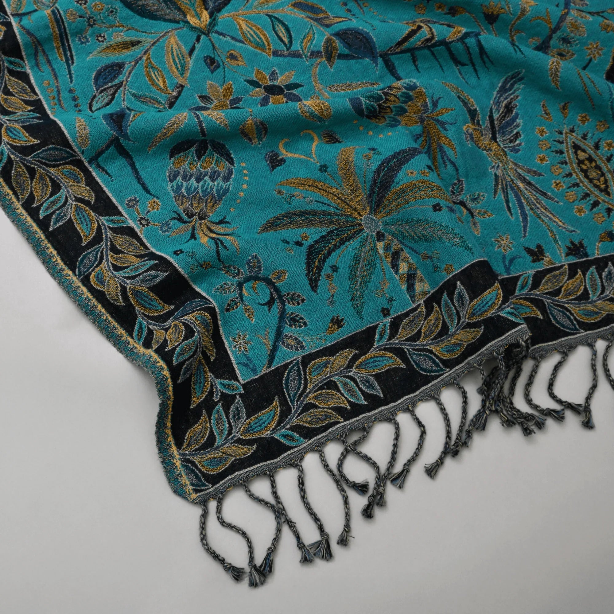 Songs of Nature Pure Cotton & Woollen Throw Blanket | Luxury Living Room & Bedroom Decor