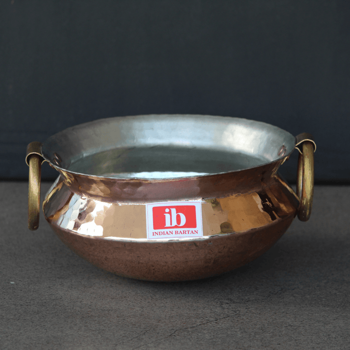 Copper Brown Handi With Lid | Traditional Sipri & Degh Bartan